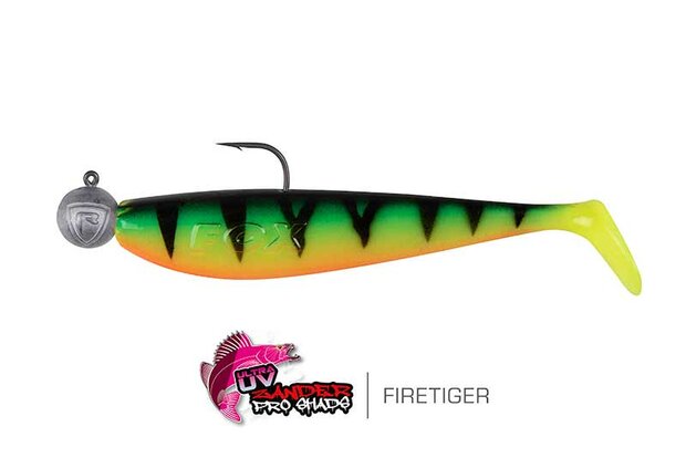 Ultra UV Zander Pro Shad Loaded Bulk - 10.0cm / 10.0gr - Fox Rage