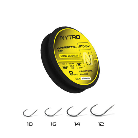 NTO-B4 Barbless Commercial Ready Tied Rigs / 20cm - Nytro