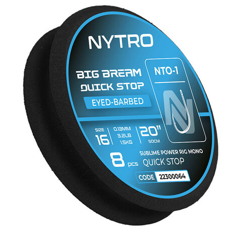 NTO-B1 Barbled Big Bream Quick Stop Ready Tied Rigs / 50cm - Nytro