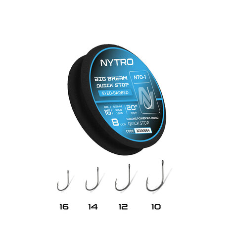 NTO-B1 Barbled Big Bream Quick Stop Ready Tied Rigs / 50cm - Nytro