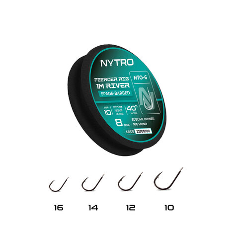 NT06 Barbed Feeder River Ready Tied Rigs / 100cm - Nytro