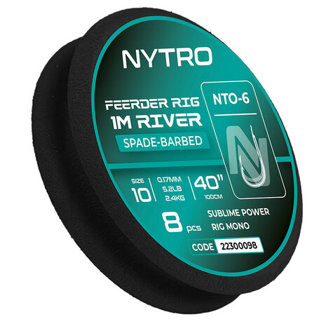 NT06 Barbed Feeder River Ready Tied Rigs / 100cm - Nytro