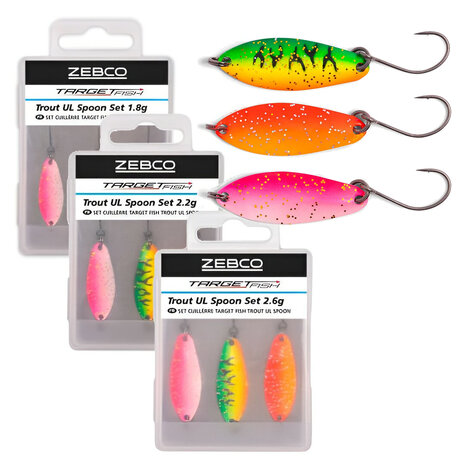 Zebco - Target Fish Trout Ul Spoon Set Barbed - Zebco