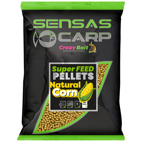 Sensas - Super Feed Pellets Natural Corn / 650gr
