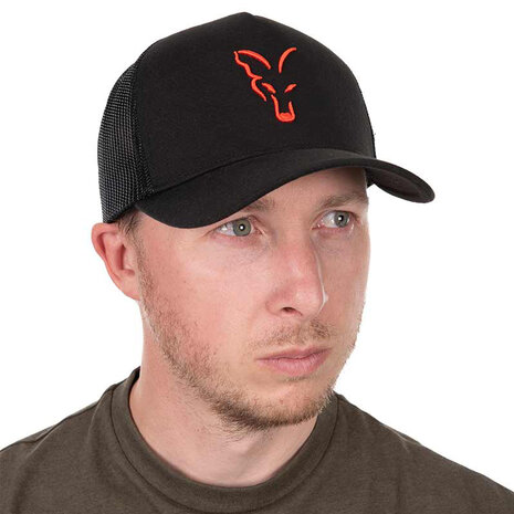 Collection Tucker Cap / Black &amp; Orange - Fox Carp