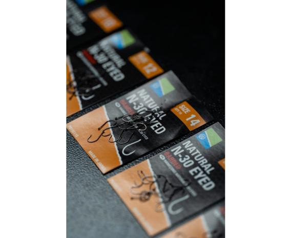 Natural N-30 Hooks Barbed - Preston