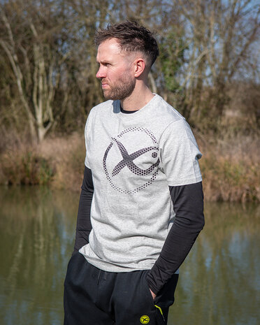 Large Mesh Logo T-Shirt / Grey - Matrix