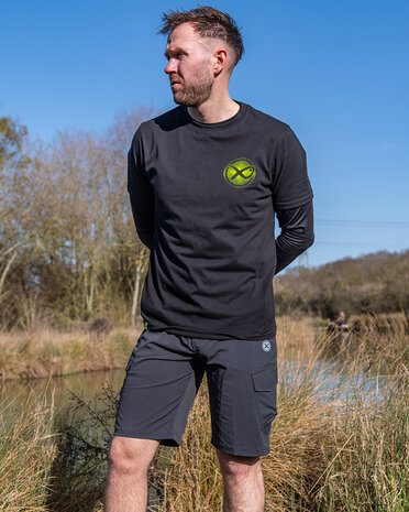 Large Mesh Logo T-Shirt / Black-Lime - Matrix