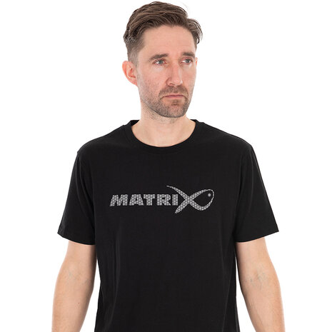 Large Fade Logo T-Shirt / Black-Grey - Matrix