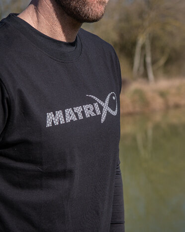 Large Fade Logo T-Shirt / Black-Grey - Matrix