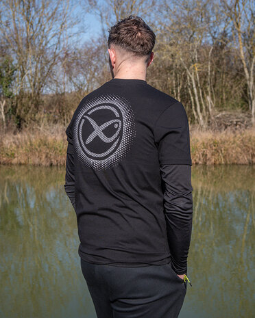 Large Fade Logo T-Shirt / Black-Grey - Matrix
