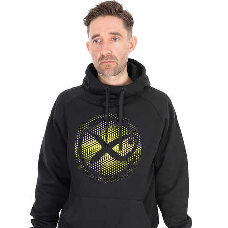 Large Fade Logo Hoody / Black-Lime - Matrix