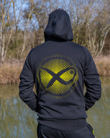 Large Fade Logo Hoody / Black-Lime - Matrix