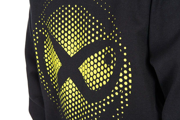 Large Fade Logo Hoody / Black-Lime - Matrix