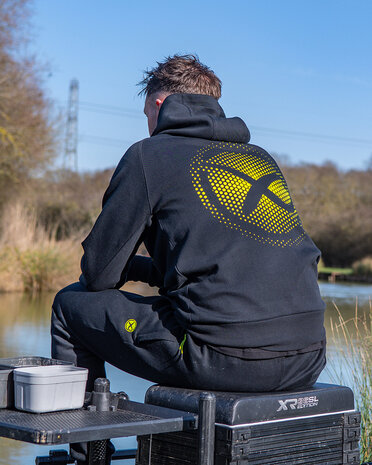 Large Fade Logo Hoody / Black-Lime - Matrix