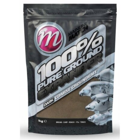 Mainline - Groundbait Match 100% Pure Ground Expander Mix Dark / 1kg - Mainline