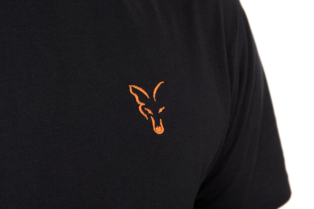 Fox Carp - Classic T-Shirt / Black &amp; Orange - Fox Carp