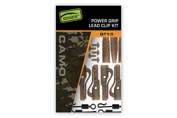 Fox Carp - Edges Camo Power Grip Lead Clip Kit - Fox Carp