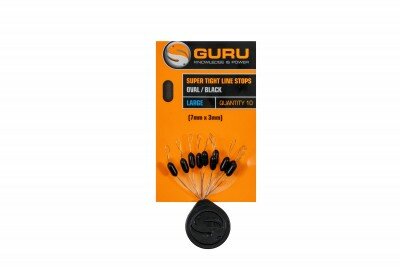 Guru - Super Tight Line Stops Oval Black - Guru