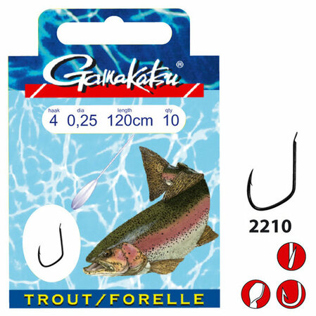 Gamakatsu - Onderlijn Hook BKD Trout 120cm - Gamakatsu