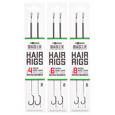 Korda - Onderlijn Basix Hair Rigs Wide Gape Micro Barbed - Korda
