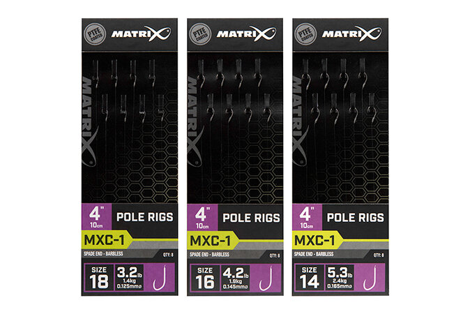 Matrix - PROMO Onderlijn MXC-1 Barbless 10cm Pole Rigs - Matrix