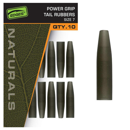 Fox Carp - Edges Naturals Power Grip Tail Rubbers / Size 7 - Fox Carp