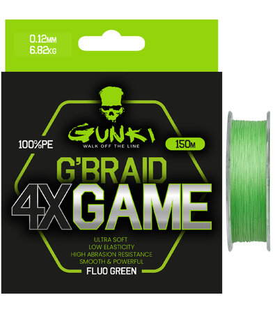 Gunki - Lijn gevlochten G'Braid 4X Game Fight 150m - Gunki