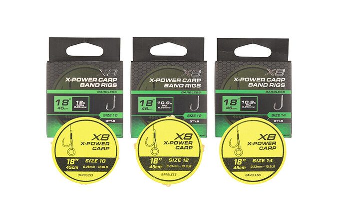 Matrix - X8 X-Power Carp Band Rigs 45cm - Matrix