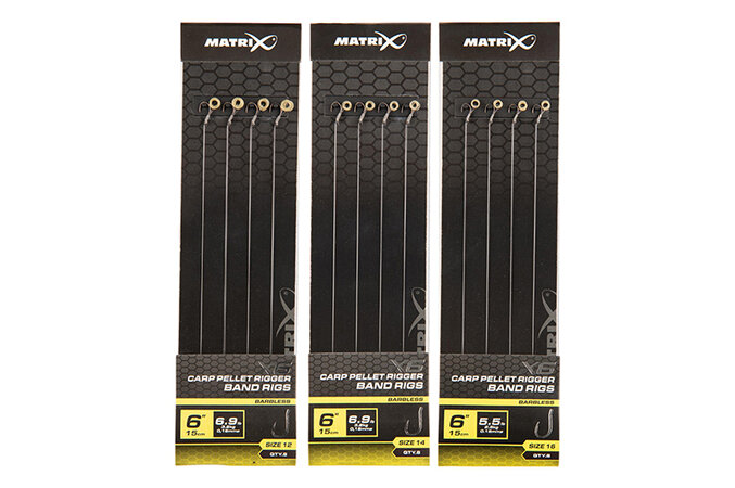 Matrix - X6 Carp Pellet Rigger Band Rigs 15cm - Matrix