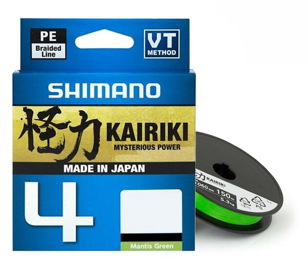 Shimano - PROMO Lijn gevlochten Kairiki 4 Mantis Green / 150m - Shimano