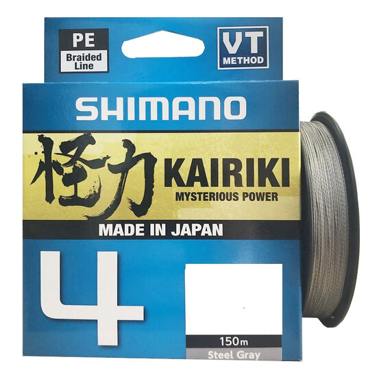 Shimano - PROMO Lijn gevlochten Kairiki 4 Steel Grey / 150m - Shimano