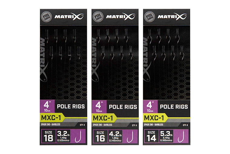 Matrix - PROMO Onderlijn MXC-1 Barbless 10cm Pole Rigs - Matrix