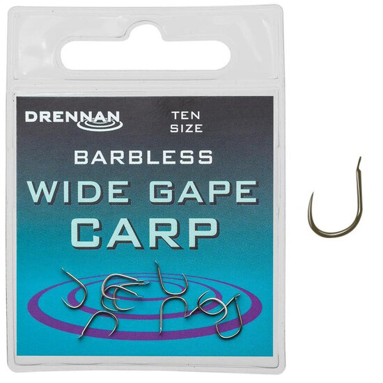 Drennan - Haken Wide Gape Carp Barbless - Drennan