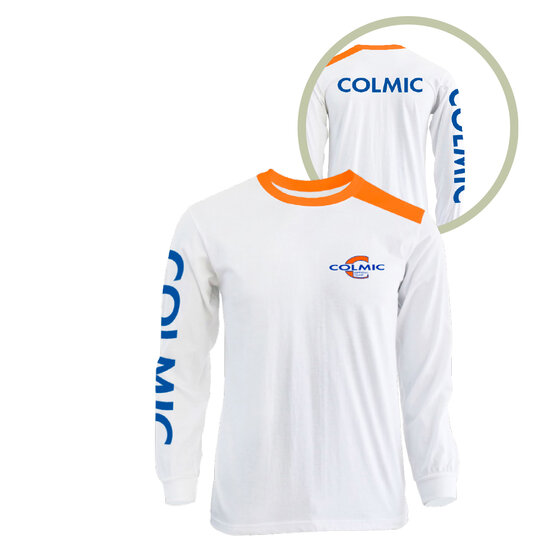 Colmic - T-Shirt Long Sleeves White/Orange - Colmic