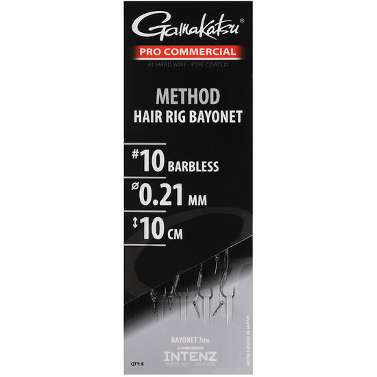 Gamakatsu - Onderlijn Method Hair Rig Bayonet Barbless 10cm - Gamakatsu
