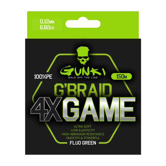 Gunki - Lijn gevlochten G'Braid 4X Game Fight 150m - Gunki