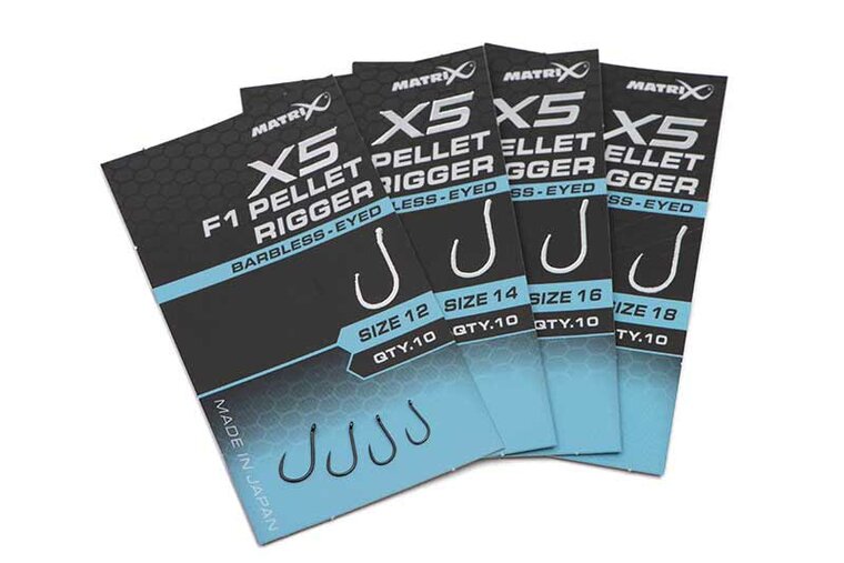 Matrix - Haken X5 F1 Pellet Rigger Barbless / Eyed - Matrix