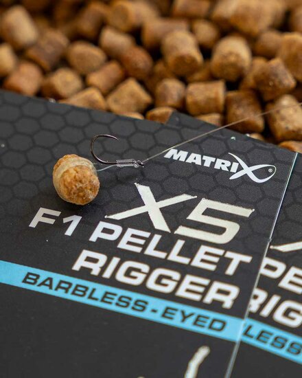 Matrix - Haken X5 F1 Pellet Rigger Barbless / Eyed - Matrix