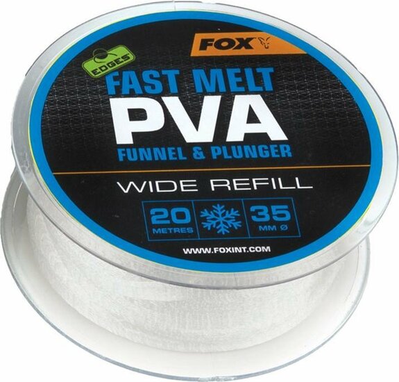 Fox Carp - Fast Melt PVA Funnel &amp; Plunger Wide Refill 35mm / 20m - Fox Carp