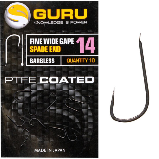 Guru - Haken Fine Wide Gape Spade End Barbless - Guru