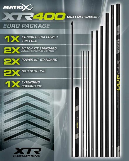 Matrix - Canne au coup XTR400 Ultra Power Euro Package / 13,00m - Matrix