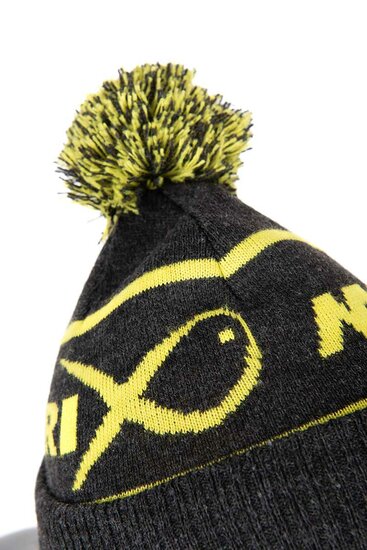 Lime &amp; Grey Bobble Hat - Matrix
