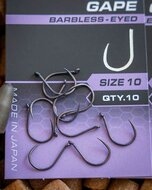 Matrix - Haken X9 Carp Wide Gape Barbless / Eyed - Matrix