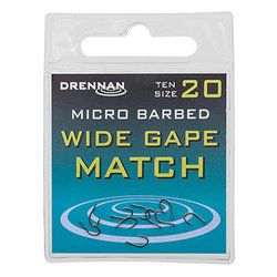 Drennan - Haken Wide Gape Match Barbed - Drennan