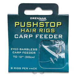 Drennan - Hameçons montes Pushstop Hair Rigs Carp Feeder - Drennan