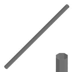 Rive - Tube Octo Smoke Grey 192cm - Ø60mm - Rive