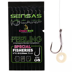 Fil nylon Hameçons Montés Carp Feeling Special Fisheries - 15cm - Sensas