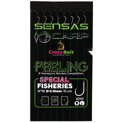 Fil nylon Hameçons Montés Carp Feeling Special Fisheries - 15cm - Sensas