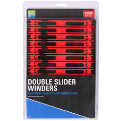 Preston - Double Slider Winders / 18cm Red In A Tray - Preston